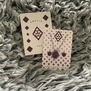 Amelia Rue Purple Pendant Necklace